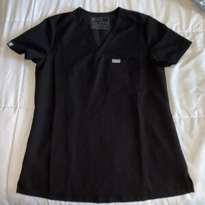Figs Catarina One Pocket Scrub Top- XS Black